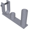 Construction fence hinge | only for construction fences with cross tubes left open